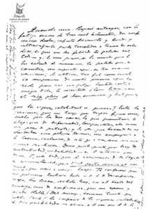Carta de Eugenio D'Ors